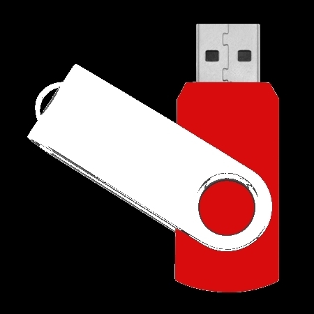 SeaKingAlpha® -  Rot+Weiß -   2GB USB Flash Drive Twister