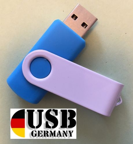 SeaKingAlpha®   Sky Blue and White 8GB USB Flash Drive Twister