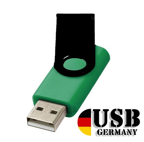 16GB USB Flash Drive Twister Dark Green + Black