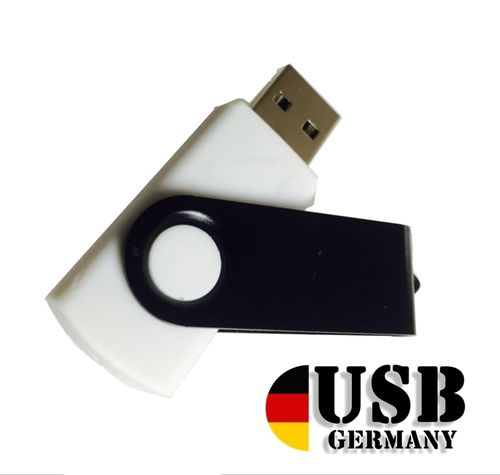 1GB USB Flash Drive Twister Weiß / Schwarz