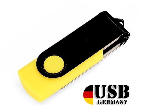 2GB USB Flash Drive Twister Gelb - Schwarz