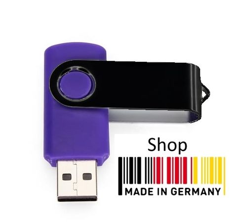 2GB USB Flash Drive Twister Blau Schwarz
