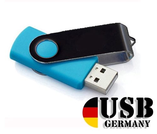 1GB USB Flash Drive Twister SkyBlue Schwarz