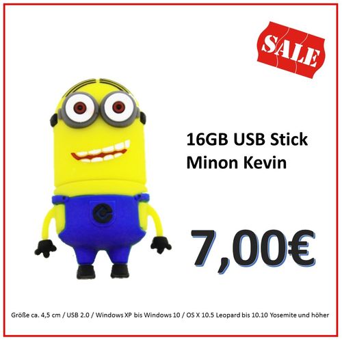 Sonderaktion  16GB USB Stick Minion Kevin