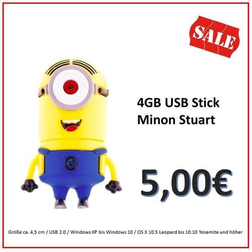 Sonderaktion  4GB USB Stick Minion Stuart